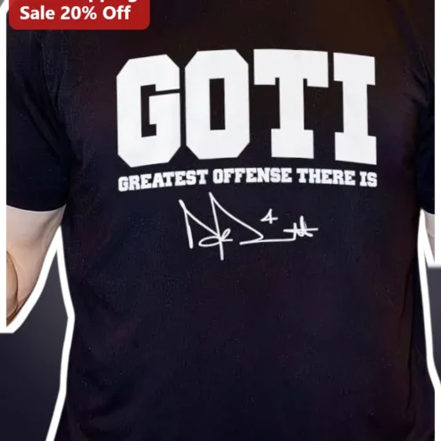 GOTI Greatest Offense There Is Tee Lionel Messi Signature Graphic T-Shirt for Football Fans