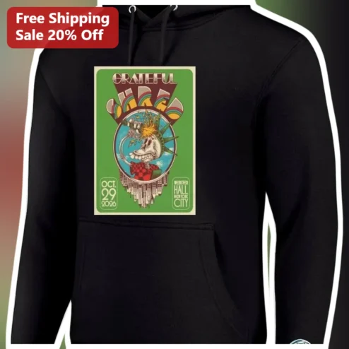 Grateful Dead Webster Hall New York City Vintage Concert Poster Hoodie