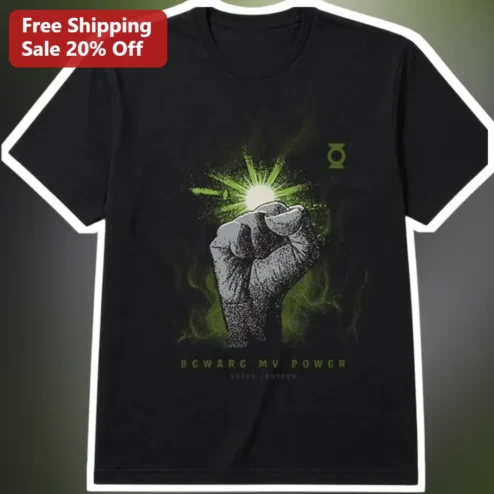 Green Lantern Beware My Power Tee DC Comics John Stewart Graphic Shirt