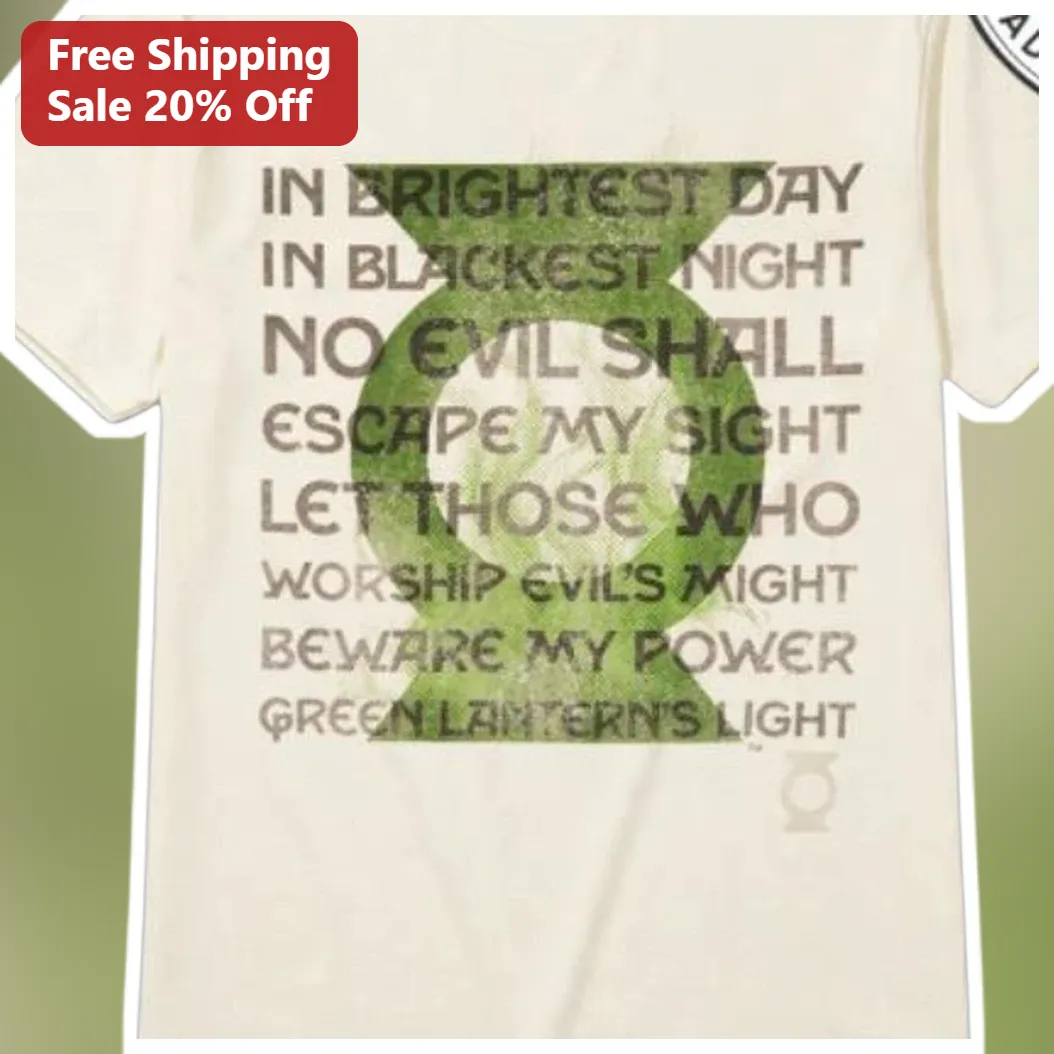 Green Lantern Oath In Brightest Day In Blackest Night Vintage Distressed Graphic Tee
