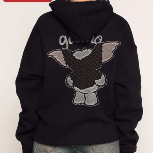Gremlin Hoodie Gizmo Back Print Retro Horror Apparel for Men and Women