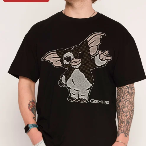 Gremlins Gizmo Wave Graphic Tee Retro 1984 Horror Comedy Movie Shirt Gift