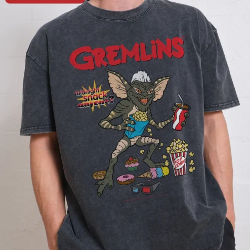Gremlins Midnight Snack Anyone Gizmo Vintage Wash Tee