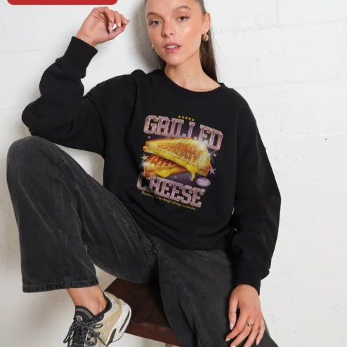 Grilled Cheese Because Life Is Too Short For Boring Sandwiches Sweatshirt Funny Foodie Gift