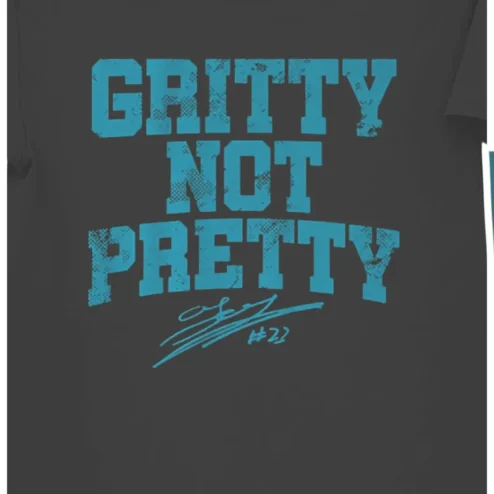 Gritty Not Pretty Distressed Varsity Graphic Tee for Women