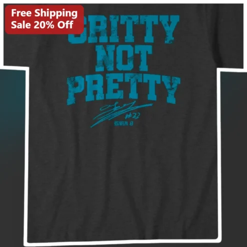 Gritty Not Pretty Saquon Barkley Signature Tee NFL Eagles Fan Gear Distressed Vintage Graphic Shirt