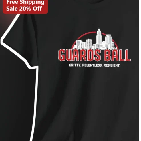 Guards Ball Gritty Relentless Resilient Cleveland Guardians Baseball Tee