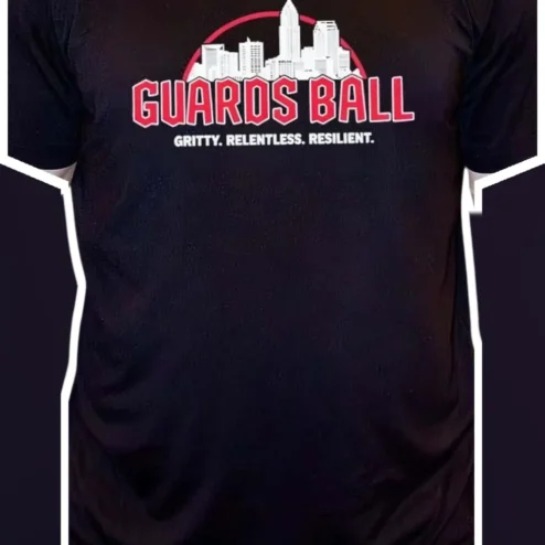 Guards Ball Gritty Relentless Resilient Tee Cleveland Guardians City Skyline Basketball Graphic Shirt