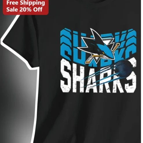 Guava Sharks Tee Youth Hockey Team Graphic Shirt Sporty Shark Logo Apparel Gift