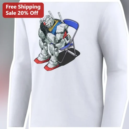 Gundam RX-78-2 Bored Robot Graphic Long Sleeve Tee for Anime Fans