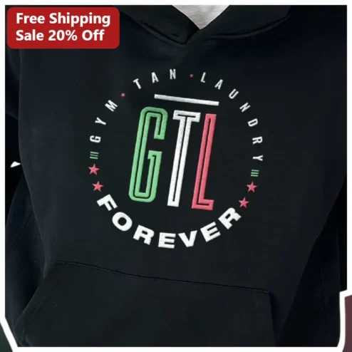 Gym Tan Laundry Forever Hoodie Funny Fitness Workout Sweatshirt Retro Athletic Gift