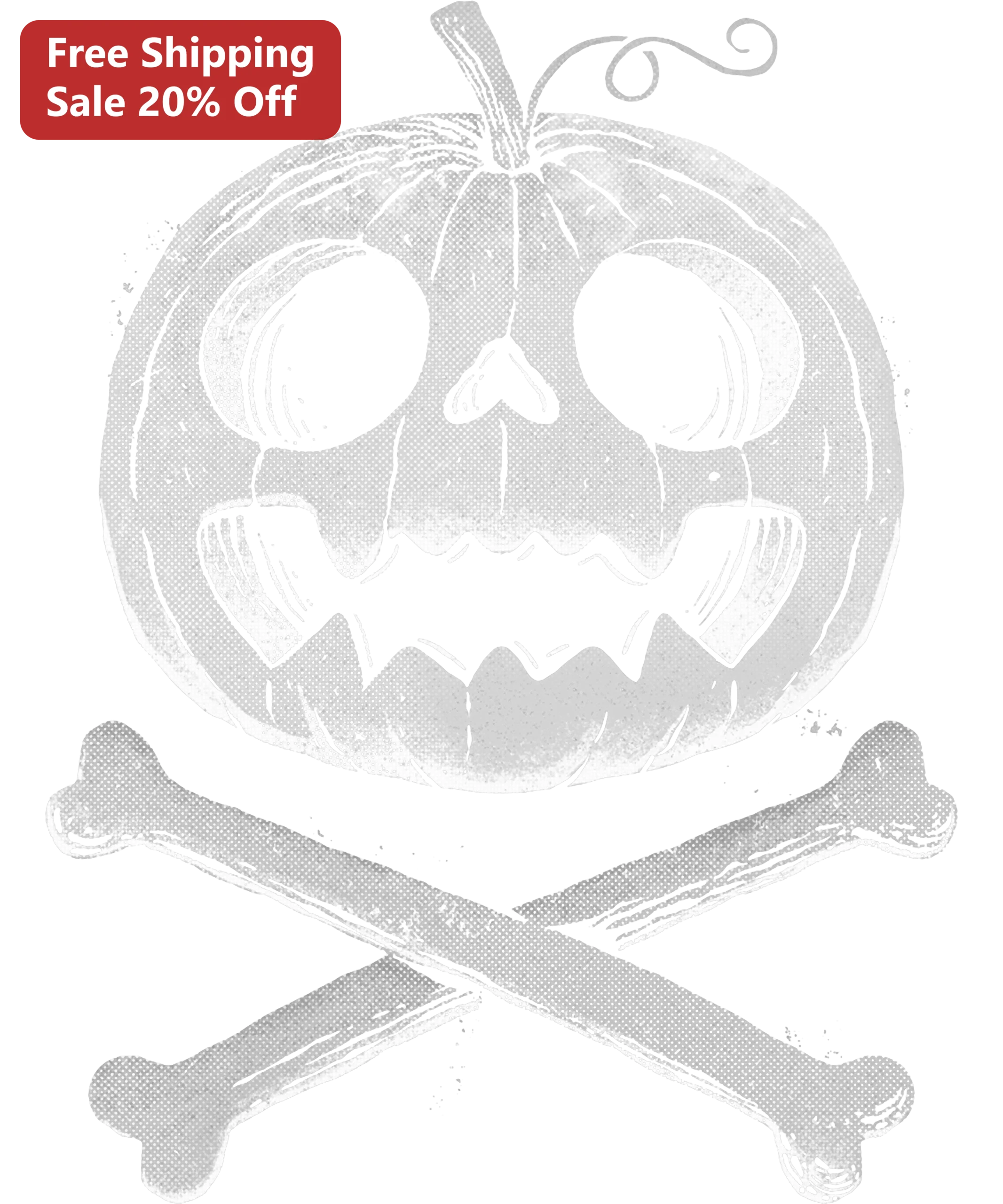 Halloween Pumpkin Crossbones Tee Vintage Distressed Jack O Lantern Skull Graphic Shirt