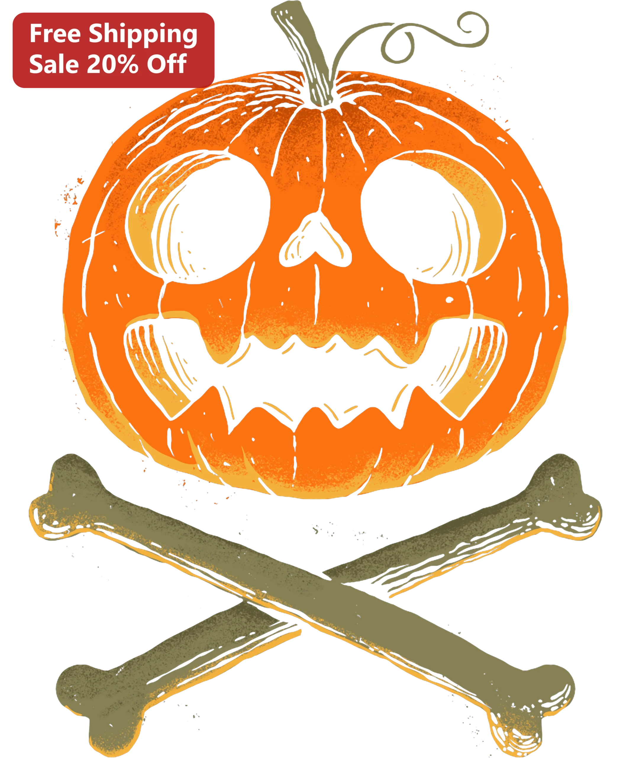 Halloween Skull Pumpkin Pirate Flag Graphic Design Vintage Spooky Jack O Lantern Stencil Art