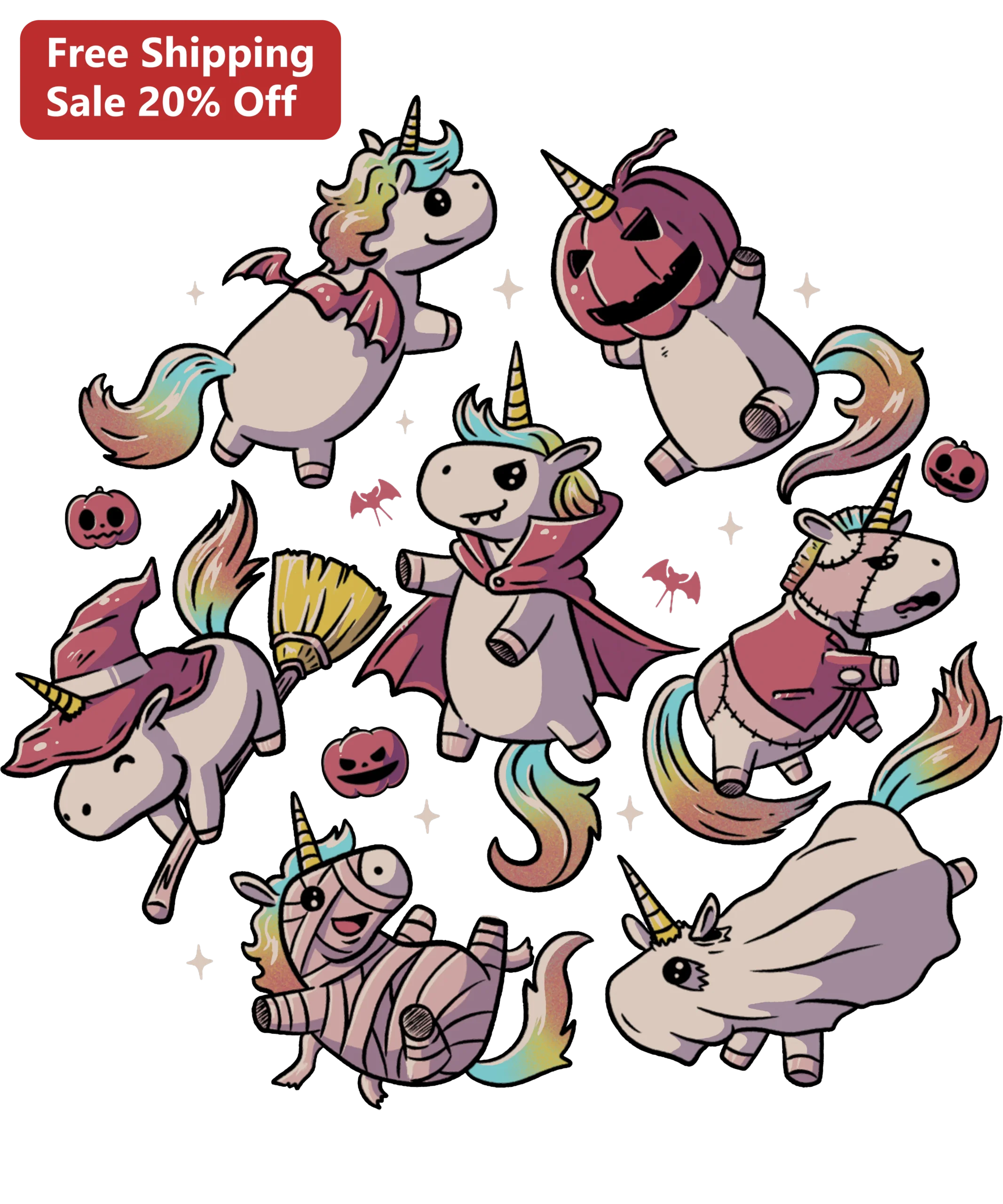 Halloween Unicorn Costume Clipart Bundle Digital Download Cute Spooky Kawaii SVG PNG Instant Access for Crafters Teachers