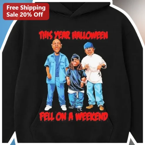 Halloween Weekend Hoodie This Year Halloween Fell On A Weekend Snoop Dogg Dr Dre Eminem Graphic Pullover