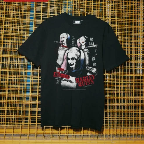 Harley Quinn Diddi's Little Monster Graphic Tee DC Comics Villainess Vintage Style Shirt for Women Men