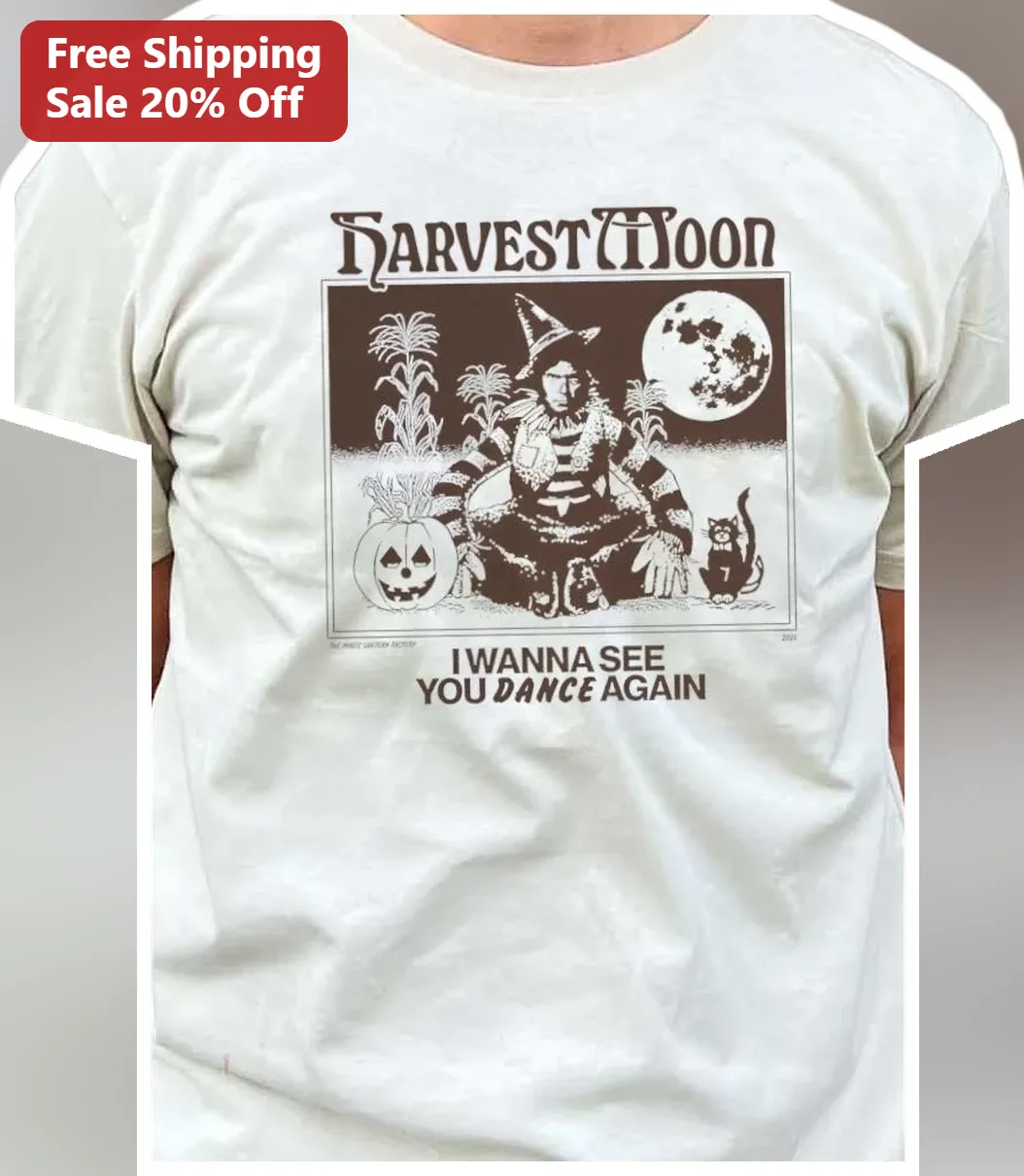 Harvest Moon I Wanna See You Dance Again Vintage Scarecrow Tee Retro Halloween Shirt