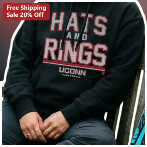 Hats and Rings UConn Basketball Hoodie Men Women College Fan Apparel