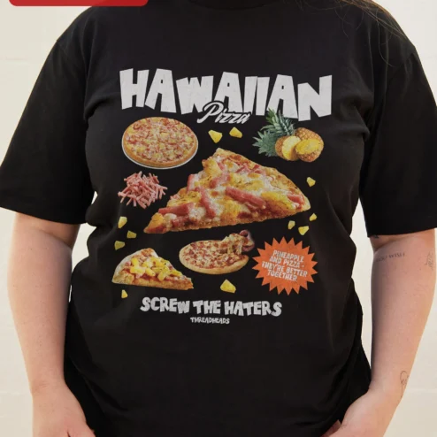 Hawaiian Pizza Screw The Haters Funny Graphic Tee Pineapple On Pizza Debate Gift