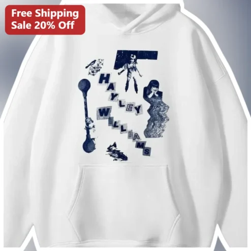 Hayley Williams Hoodie Grunge Collage Alt Rock Paramore Fan Gift