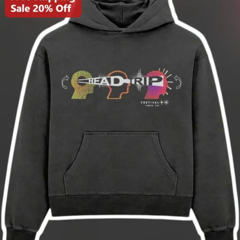 Head Trip Festival Hoodie Black Pullover EDM Rave Merch