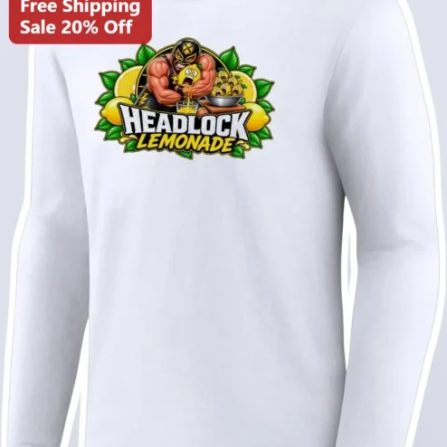 Headlock Lemonade Long Sleeve Tee Funny Luchador Wrestling Graphic Shirt Gift