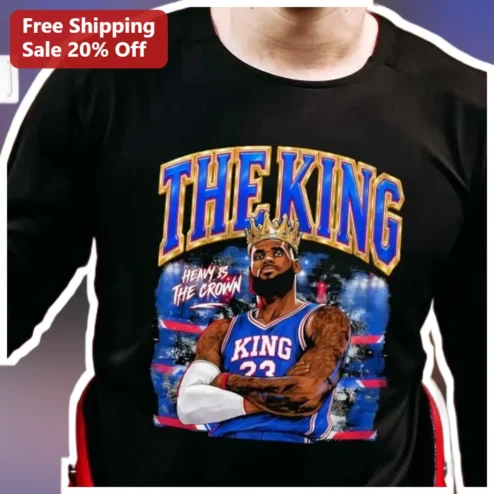 Heavy Is The Crown LeBron James Basketball Fan Long Sleeve Shirt