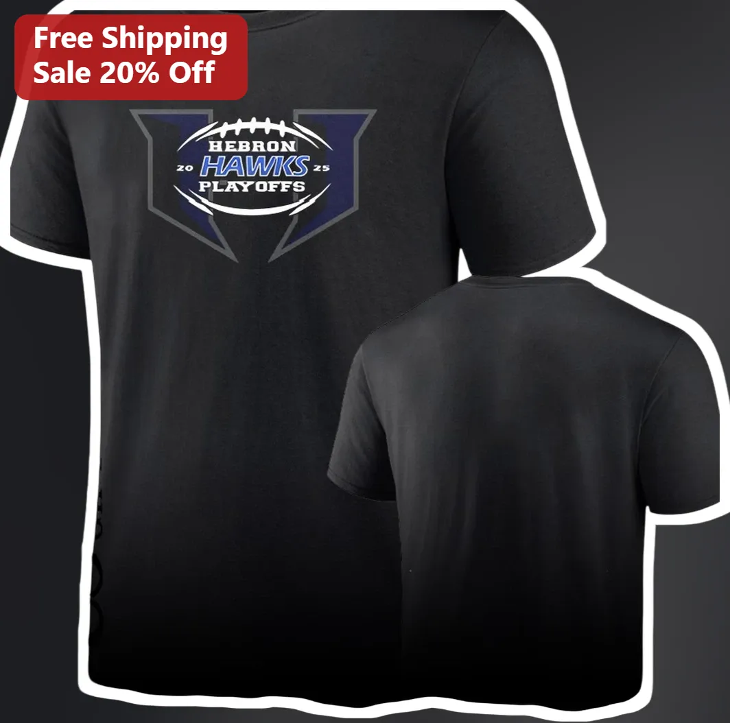 Hebron Hawks Playoffs Tee Football Spirit Wear Gift for Fans