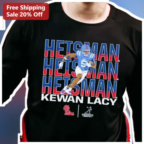 Heisman Kewan Lacy Long Sleeve Shirt College Football Fan Gear Retro Gradient Tee