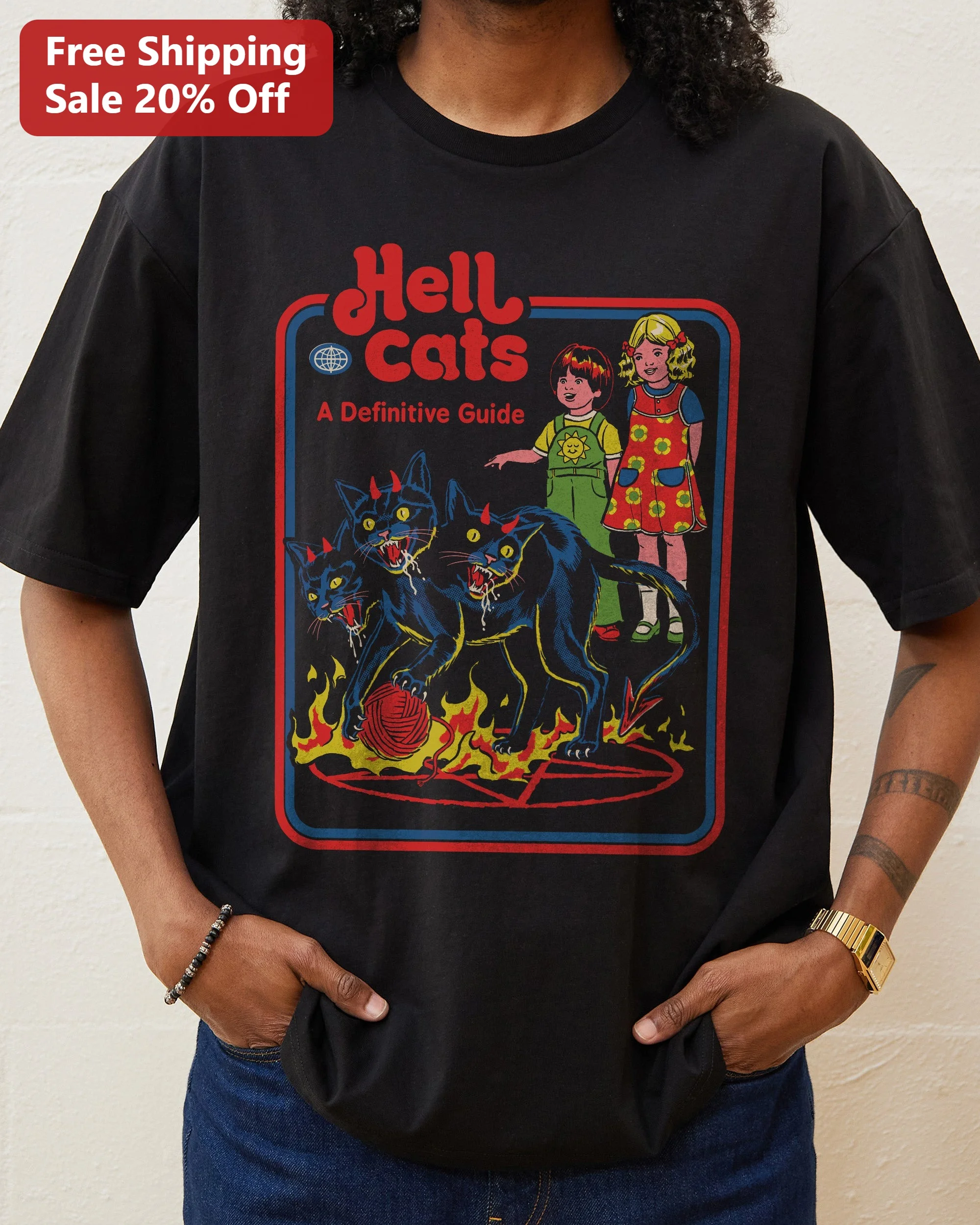 Hell Cats A Definitive Guide Retro Horror Graphic Tee