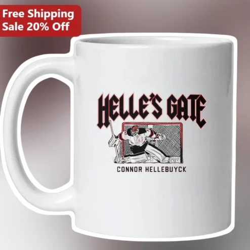 HELLE'S GATE Connor Hellebuyck Goalie Mug Winnipeg Jets Fan Gift
