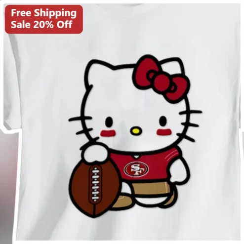 Hello Kitty San Francisco 49ers Football Graphic Tee for Women