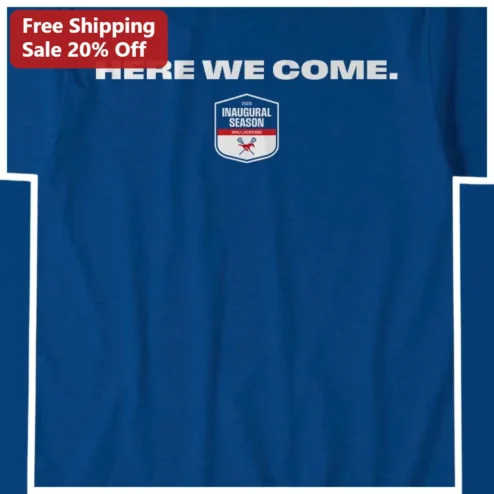 Here We Come Inaugural Season Graphic Tee Lacrosse Team Launch Apparel