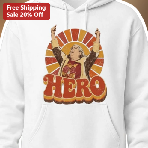 HERO Hoodie Vintage Retro Sunburst Women Empowerment Graphic Pullover