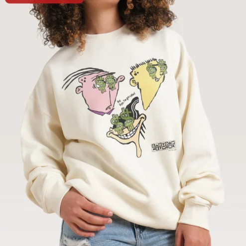 Hey Guys I've Got a Plan Powerpuff Girls Sweatshirt Retro Cartoon Network Merch on a hanger, ready to ship from Chicago, Illinois