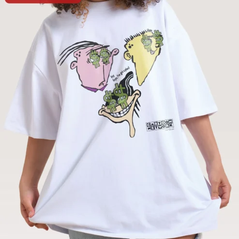 Hey Guys I've Got a Plan Powerpuff Girls Villains Oversized Tee Y2K Cartoon Network Merch on a hanger, ready to ship from Chicago, Illinois