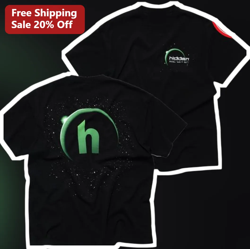 Hidden Galaxy Logo Graphic Tee Black Streetwear Shirt