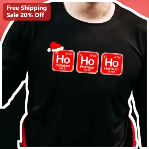 Ho Ho Ho Chemistry Periodic Table Tee Funny Science Teacher Christmas Gift