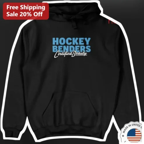 Hockey Benders Certified Beauty Hoodie Ice Hockey Player Gift Black Pullover