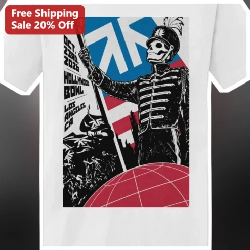 Hollywood Bowl October 23 2026 Los Angeles Concert Tee My Chemical Romance Skeleton Marching Band Vi available at our Chicago, Illinois warehouse
