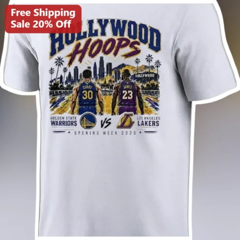 Hollywood Hoops Opening Week 2026 Vintage Basketball Graphic Tee for Men Women