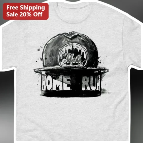 Home Run Firefighter NY Mets Baseball Tee Gift for Men Women