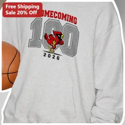 HOMECOMING Sweatshirt Cardinal Mascot Basketball Spirit Wear Gift for High School College Alumni available at our Chicago, Illinois warehouse