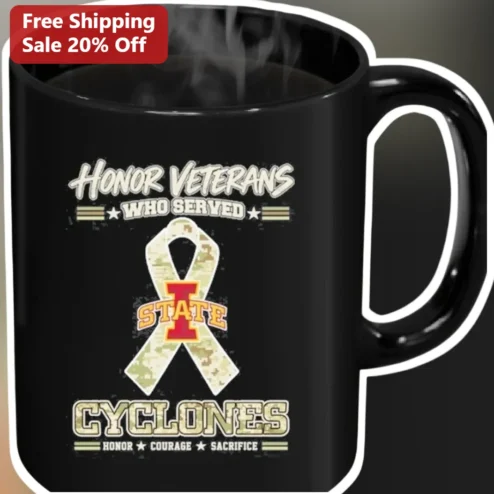 Honor Veterans Who Served Cyclones Courage Sacrifice Mug