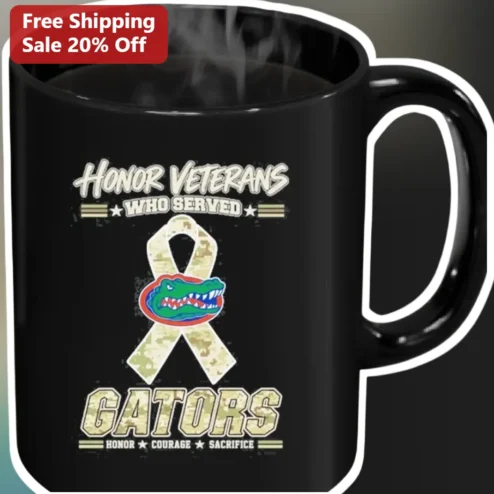 Honor Veterans Who Served Gators Mug Honor Courage Sacrifice Florida Veteran Coffee Cup Gift