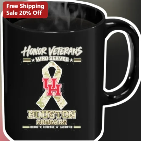 Honor Veterans Who Served Houston Cougars Honor Courage Sacrifice Mug
