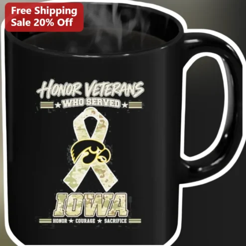 Honor Veterans Who Served Iowa Hawkeyes Military Appreciation Mug