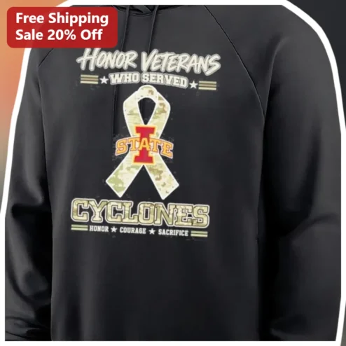 Honor Veterans Who Served Iowa State Cyclones Camo Hoodie