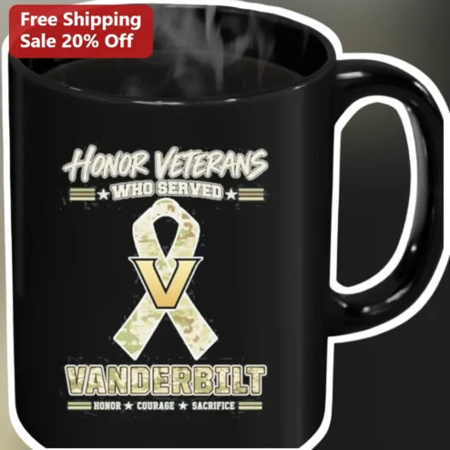 Honor Veterans Who Served Mug Courage Sacrifice Camo Ribbon Personalized Gift for Military Families