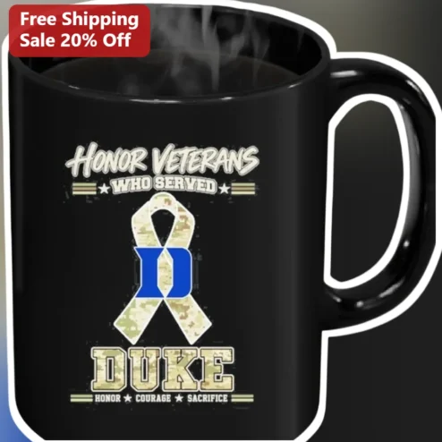 Honor Veterans Who Served Mug Honor Courage Sacrifice Personalized Camo Ribbon Gift for Military Families